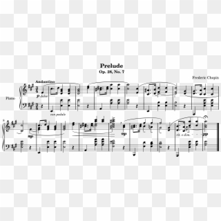 Piano Sheet Music Symbols - Chopin Prelude 7 Clipart