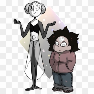 Steven His Story's A Bit Different But Don't Worry, - Steven Universe Au White Pearl And Steven Clipart