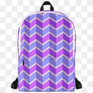 Blue And Purple Chevron Pattern Backpack - Splatter Neon Backpack Clipart