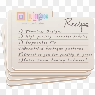 Lularoe Recipe For Business Success - Welcome To My Lularoe Group Clipart