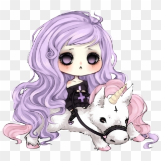 Is This Your First Heart - Pastel Goth Anime Girl Clipart