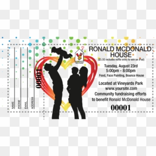 Ronald Mcdonald Raffle Ticket - Graphic Design Clipart