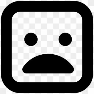 Shocked Face Of Square Shape Comments - Shocked Face Logo Clipart