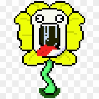 Flowery Screaming - Flowey Undertale Pixel Clipart