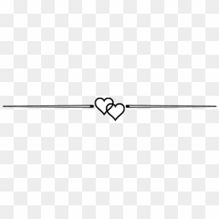Cj Andrews' Two Hearts Divider - Heart Line Divider Png Clipart