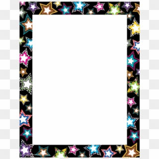 Tcr5262 Fancy Stars Computer Paper Image - Page Border Stars Clipart