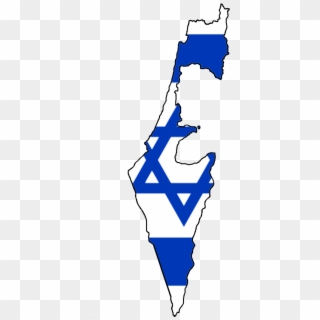 Flag Map Of Israel After 1948 War - Israel Map Flag Clipart