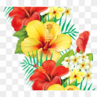 Tropical Clipart Exotic Flower - Hawaiian Tropical Flower Transparent - Png Download
