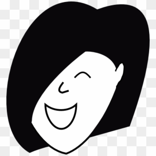 Happy Person Clip Art - Happy Woman's Face Cartoon - Png Download