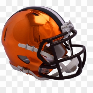Cleveland Browns Chrome Alternate Riddell Speed Mini - Cleveland Browns Helmets Clipart