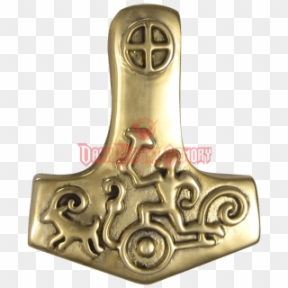 Bronze Petroglyph Thors Hammer Pendant - Mjölnir Clipart