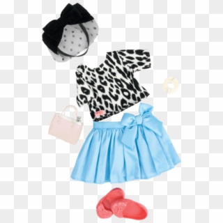 Sweet Memories Leopard Print Retro Outfit For 18-inch - Our Generation Sweet Memories Outfit Clipart