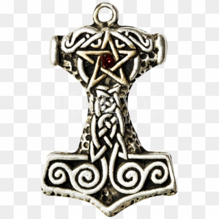 Ornate Thor's Hammer Necklace - Martillo De Thor Simbolo Clipart