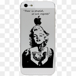 Marilyn Monroe G Little Sticker Coming Soon, Follow - Positive Negative Space Portrait Clipart