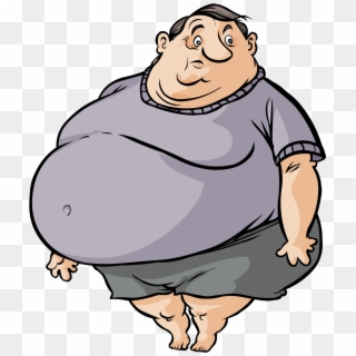 Fat Cartoon Man Cute Transprent Free - Fat Man Cartoon Clipart