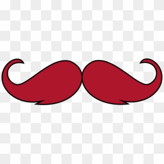Mustache Clipart - Red Mustache Png Transparent