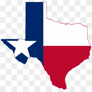 Flag-map Of Texas - Clip Art Texas - Png Download