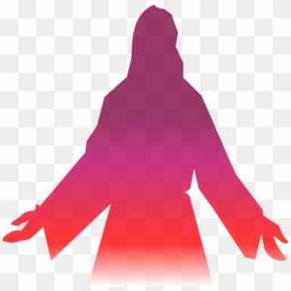 Jesus With Open Arms Silhouette Clipart
