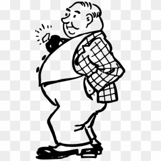 Rich Person Fat Suit - Outline Picture Of Fat Man Clipart