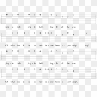 The Chorus For The Christmaas Guitar Song "jingle Bells" - Sheet Music Clipart