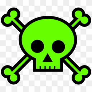 Green Pirate Skull No Background Clipart - Green Skull And Crossbones - Png Download