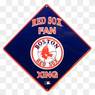 Boston Red Sox Baseball Fan Crossing Sign Diamond Shaped - Boston Red Sox Clipart