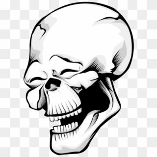 Skull Transparent Png - Laughing Skull Black And White Clipart