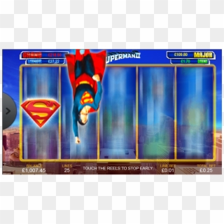 Superman Can Turn Up To 4 Symbols Wild On Any Main - Superman Clipart