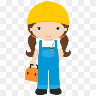 932 X 1920 3 0 - Construction Worker Girl Clipart - Png Download