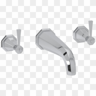Perrin & Rowe Deco 3-hole Wall Mount 9” Spout Tub Filler - Lever Clipart