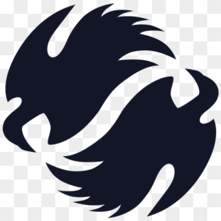 Two Ravens Logo Logo Blue Icon - Illustration Clipart