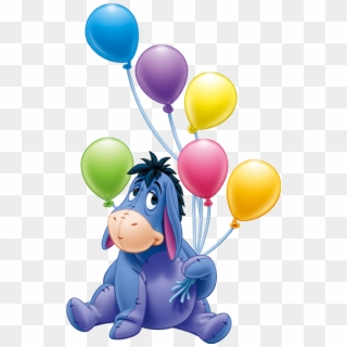 Eeyore With Balloons Png Transparent Cartoon - Eeyore Happy Birthday Clipart