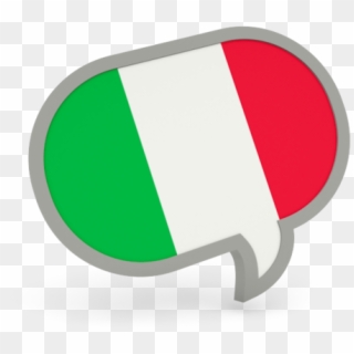 Illustration Of Flag Of Italy - Italian Flag Speech Bubble Clipart