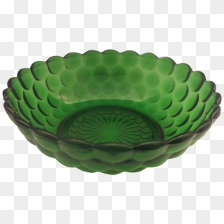 Forest Green Bubble Cereal Bowl Anchor Hocking 5 1/4 - Ceramic Clipart