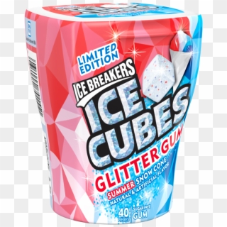 Ice Breakers, Ice Cubes Glitter Summer Snow Cone Gum, - Caffeinated Drink Clipart