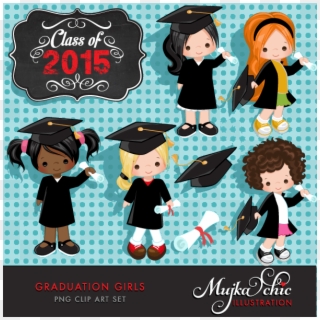 Little Girl Clipart Graduation - Mesas De Dulces Para Graduacion Universidad - Png Download