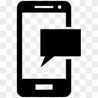 Message Bubble With Mobile Comments - Phone Text Icon Clipart