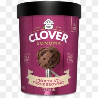 Chocolate Fudge Brownie Ice Cream - Clover European Style Butter Clipart