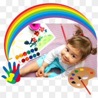Art Pre-school Girl - Paint Palette Clip Art - Png Download
