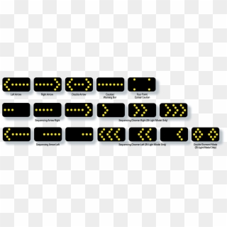 15 Light & 25 Light Display Modes - Arrow Panel In A Work Zone Clipart