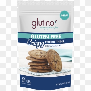 Gluten Free Chocolate Chip Crispy Cookie Thins - Sandwich Cookies Clipart