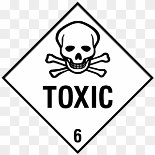 Toxic 6 Sign - Toxic Gas Sign Clipart