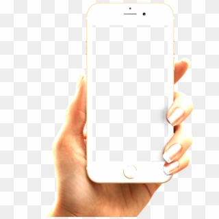 Iphone Phone Hand Holding White - Hand Holding White Iphone Png Clipart