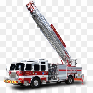 An Aerial Ladder That Steps Up To The Task - Fire Truck Ladder Clipart