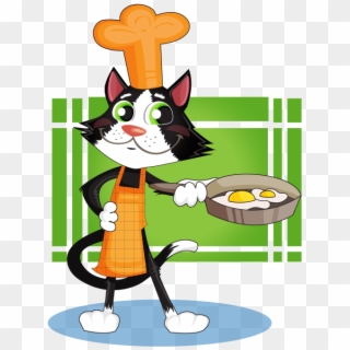 Courtesy Clipart Cooking - Cook Cat Cartoon - Png Download