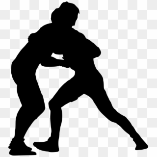 Png File Size - Wrestling Silhouette Png Clipart