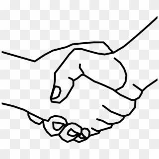 Resolution - Shaking Hands Drawing Easy Clipart