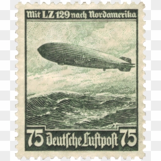 Have You Ever Wanted To Ride In A Blimp Are You Fascinated - Deutsche Luftpost Zeppelin Stamp Clipart