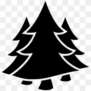 Image Black And White Tree Forestry Jungle Png Icon - Camping Trees Svg Clipart