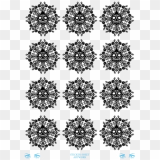 This Free Icons Png Design Of Skull Floral Black Clipart